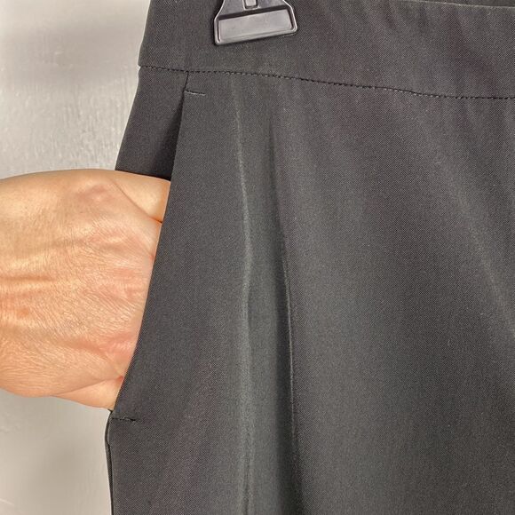 ‘S MaxMara Black Wide Leg Cuffed Trousers Pants Size 36 - Picture 2 of 12